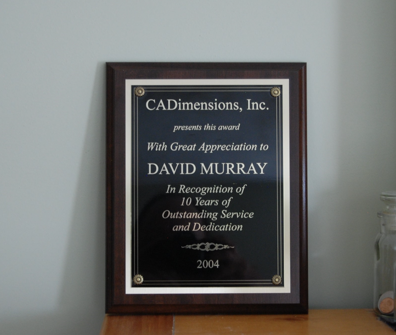 Dave_10YearPlaque_30-YearBlog