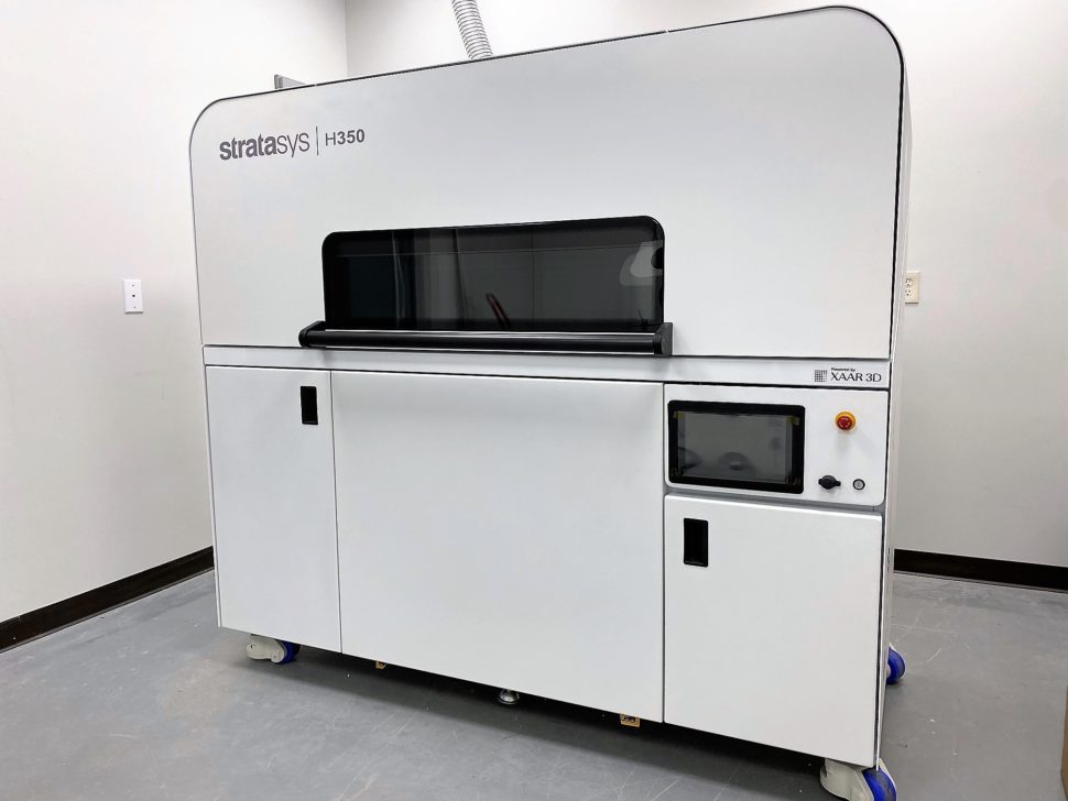 The Stratasys H350 leverages SAF technology. 