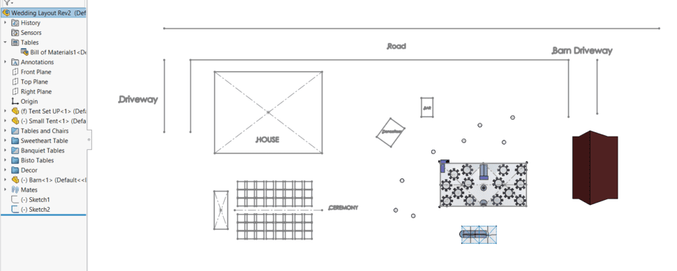 It's Party Time! Using SOLIDWORKS To Layout An Event - CADimensions