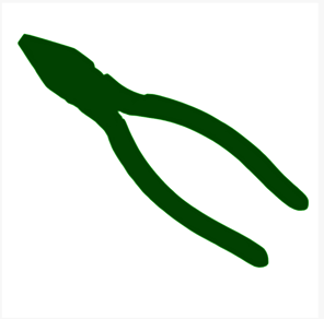 the generated outline of a pair of pliers using Trinckle's Photo-to-Outline tool