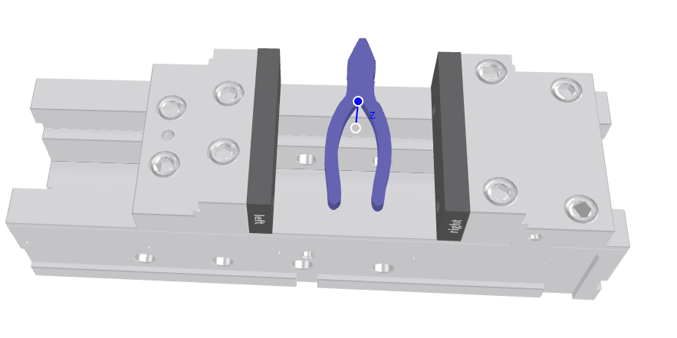 a screenshot of a properly oriented workpiece in the clamping jaws tool by trinckle