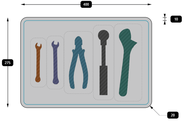 example of tool layout in the shadowboards app by trinckle