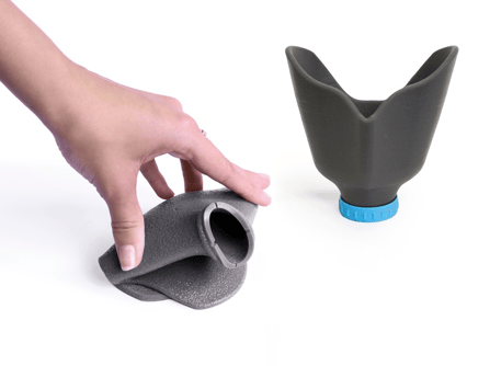 Stratasys Silicone 25A used to create a flexible filter housing