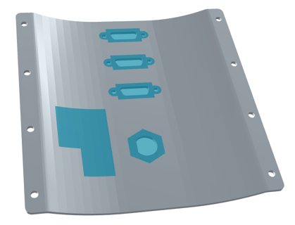 A workpiece imported into the Masking App by Trinckle