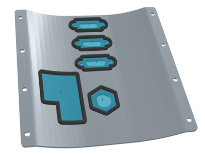 Treatment surfaces defined on the workpiece in the masking app by trinckle.
