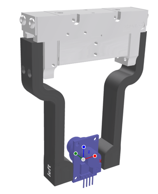 gripper interface in the robotic fingers app by trinckle