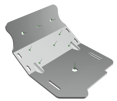 hole selection using the "auto-detect" feature in the trinckle drill guides app