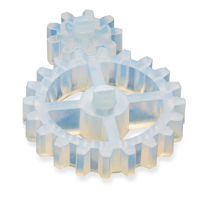 A gear assembly printed out of the Formlabs Durable Resin on the Form 4 printer.