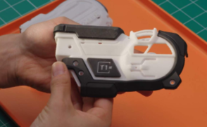 a sample part printed out of Formlabs Alpha White and Black Resins
