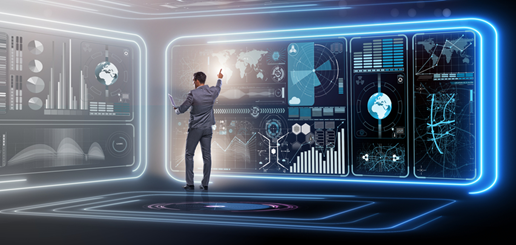 Illustration comparing digital twin and virtual twin in manufacturing